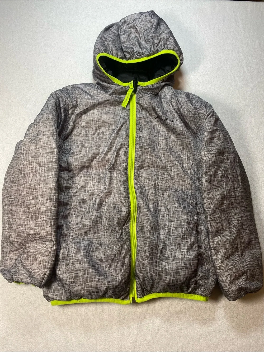 Eddie Bauer Reversible Black Puffer Jacket size small